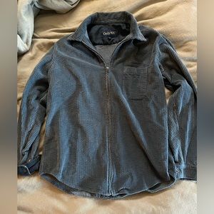 Only NY Corduroy Zip Shirt - Blue - Medium